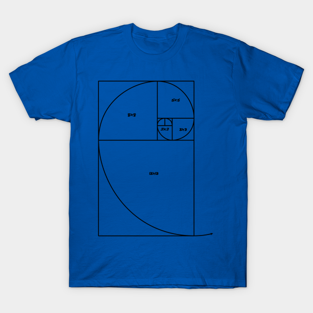 fibonacci spiral t shirt